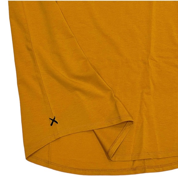 Cuts Clothing Men's Elongated 4 Way Stretch Tee T-Shirt With Pocket - Mustard - Picture 2 of 2